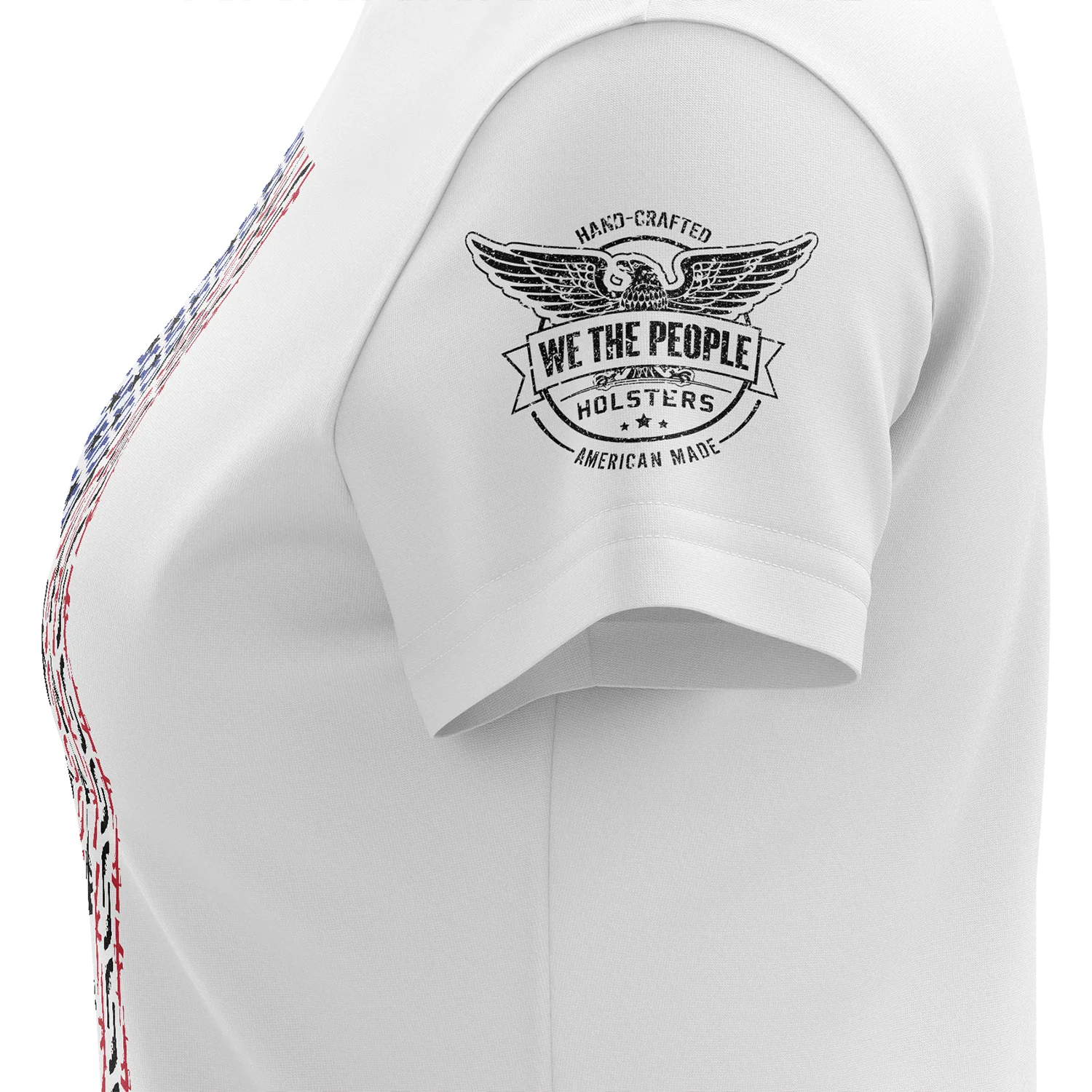 American Flag in Guns - Patriotic Colors Women's Short Sleeve Shirt - Image 10