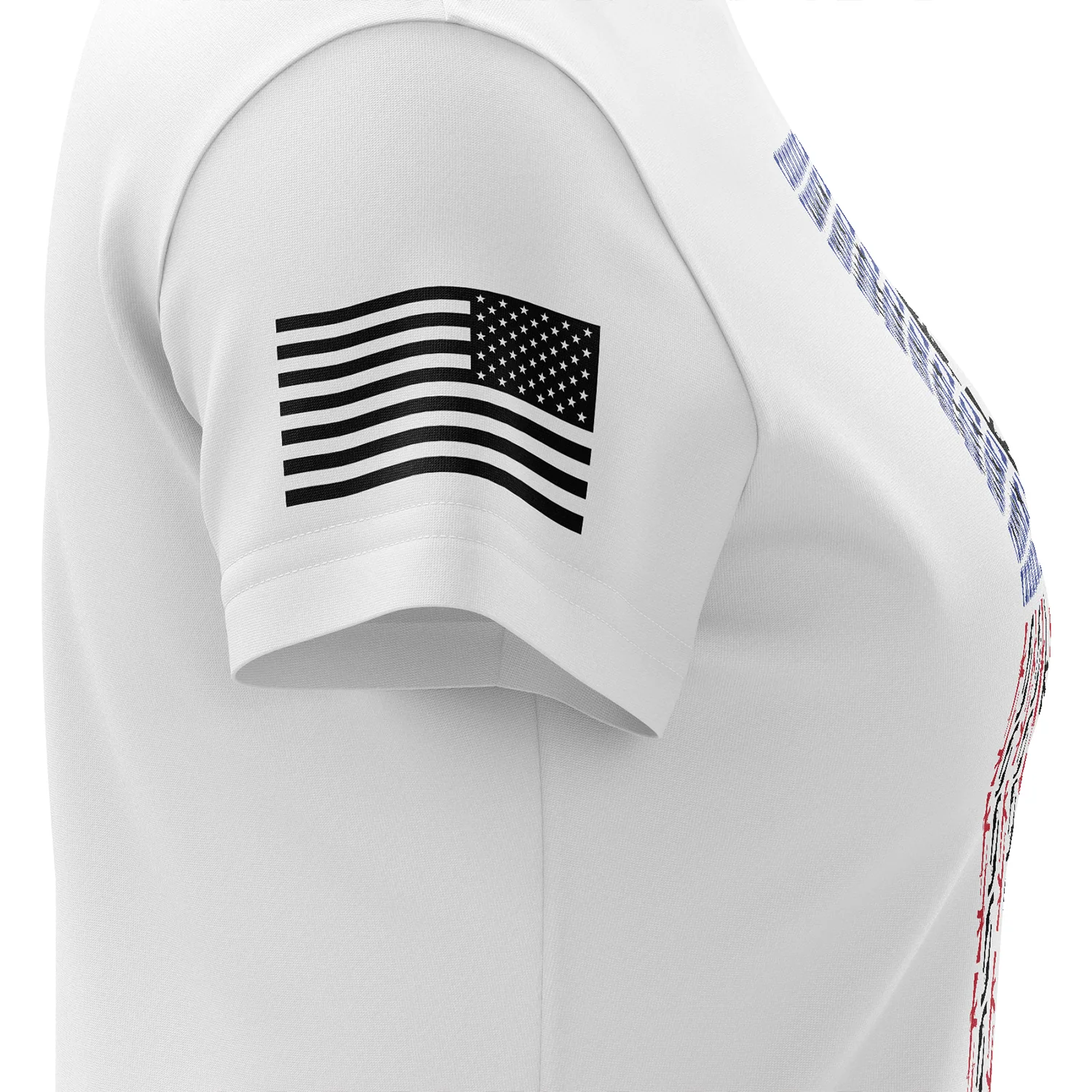 American Flag in Guns - Patriotic Colors Women's Short Sleeve Shirt - Image 11