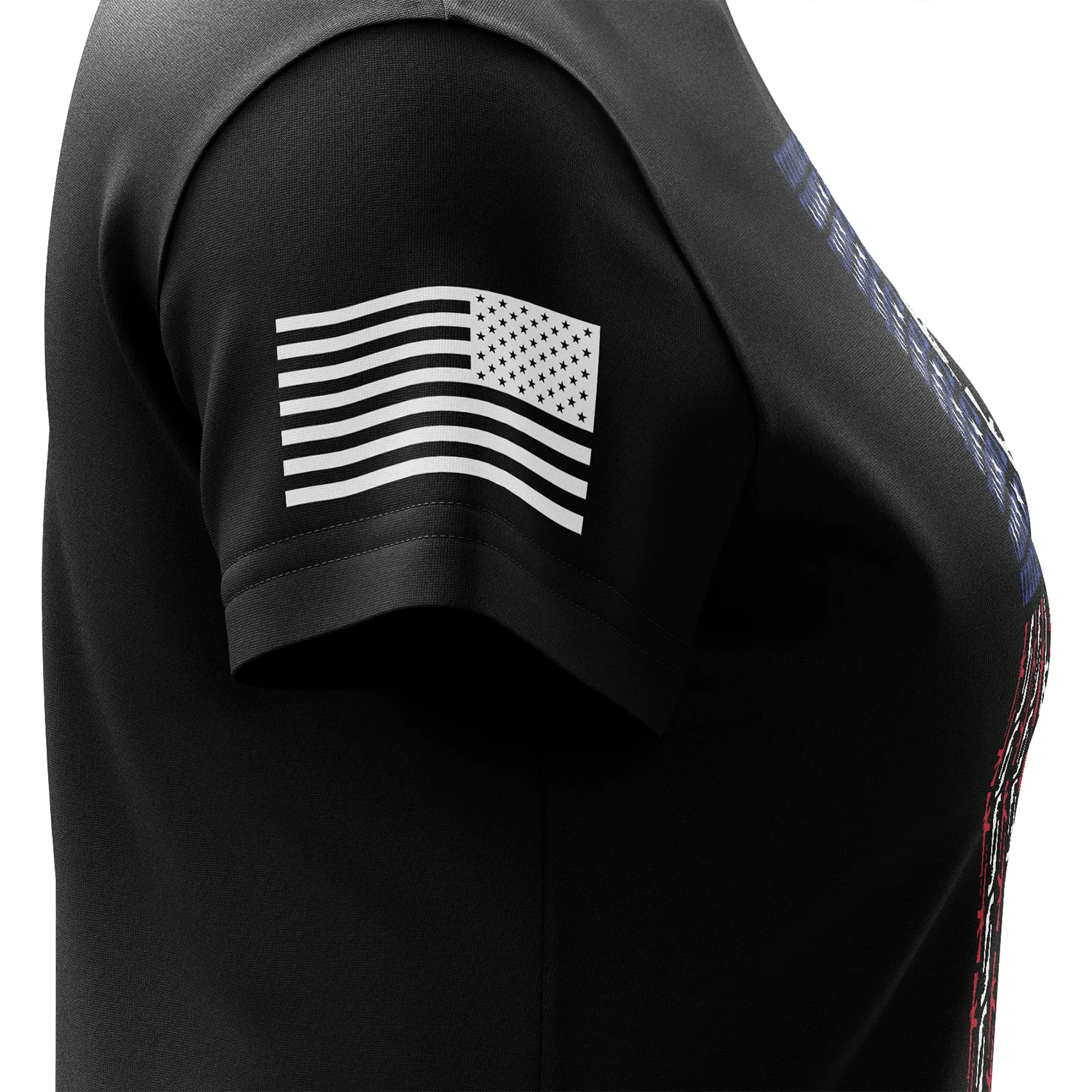 American Flag in Guns - Patriotic Colors Women's Short Sleeve Shirt - Image 5