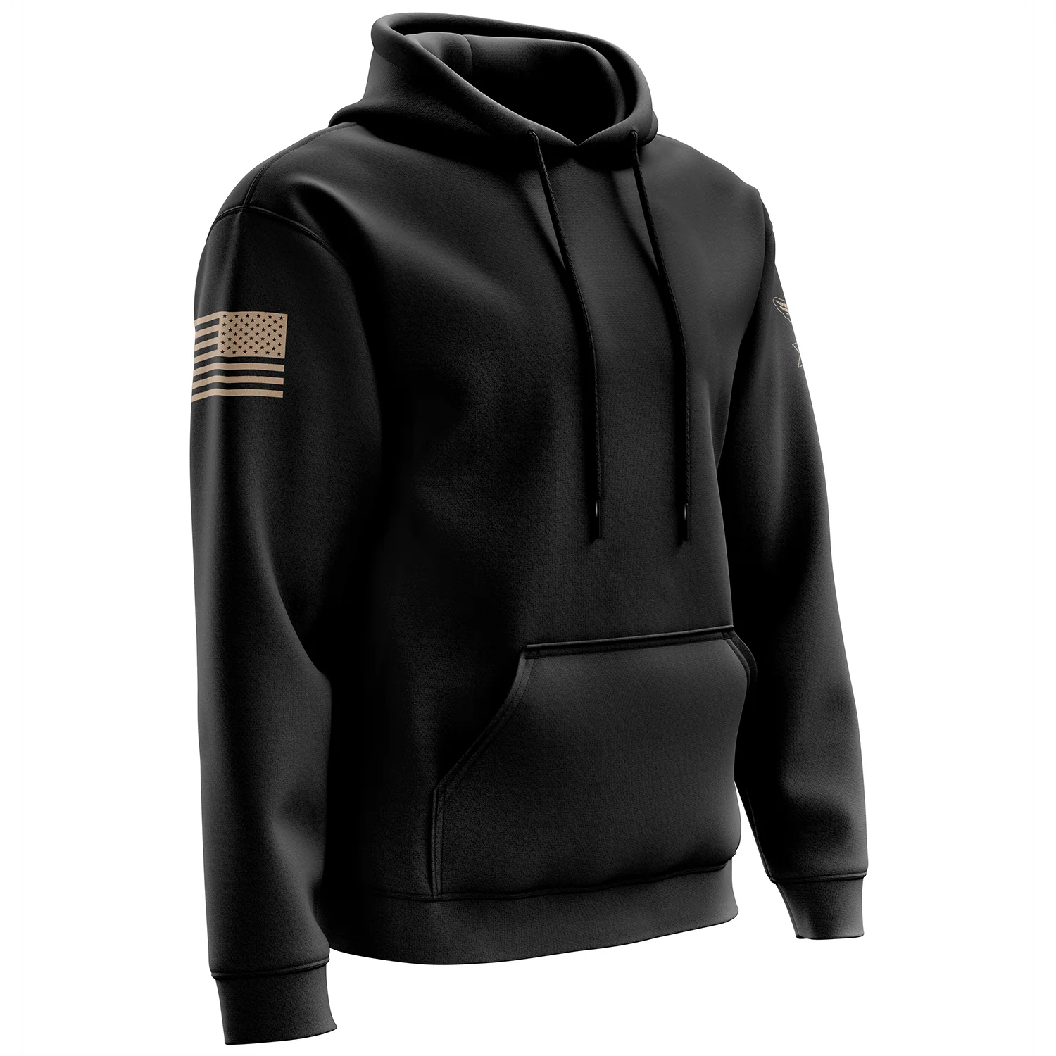 Basic - Black + Tan Hoodie - Image 4