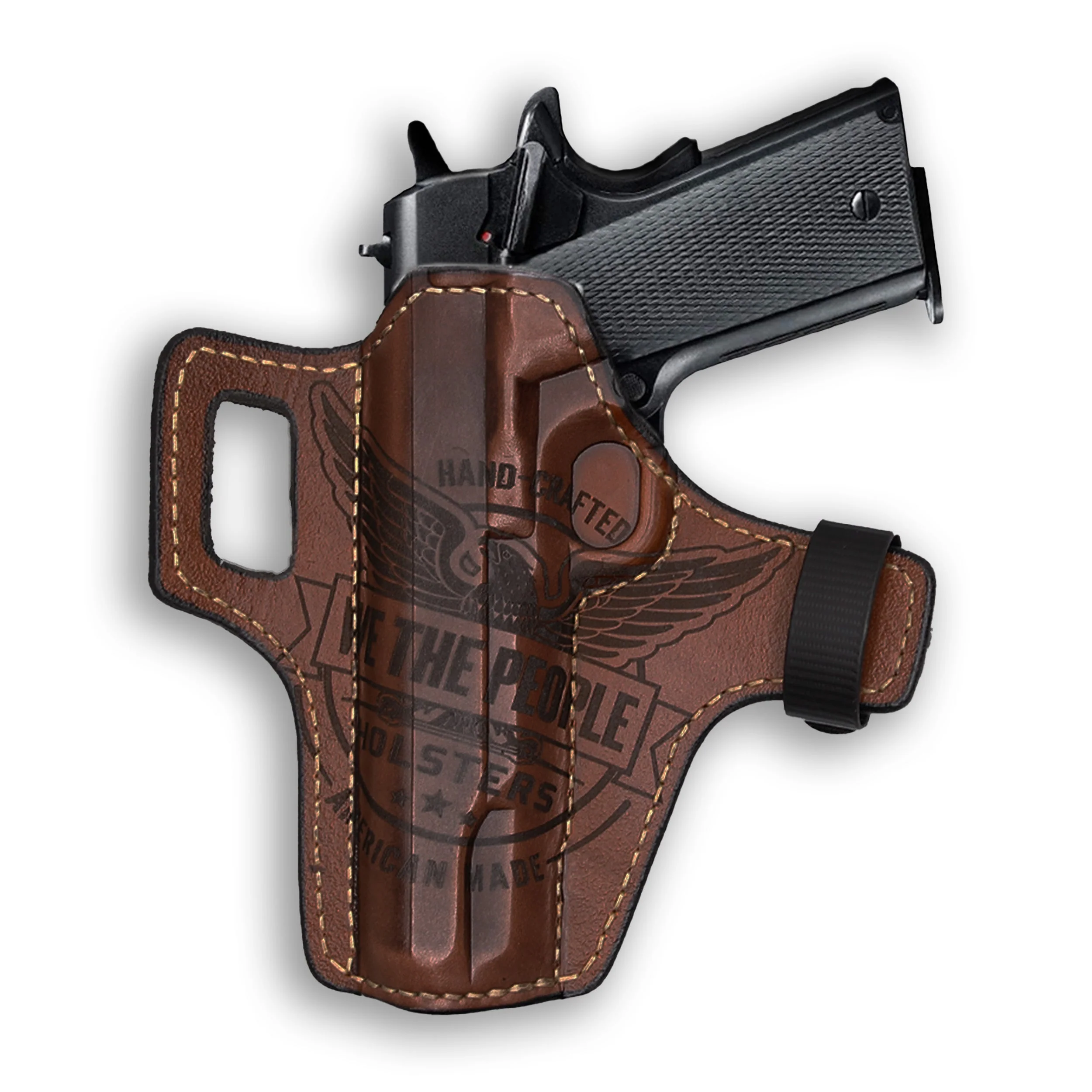 Colt 1911 5" Government No Rail Only Independence Leather OWB Holster - Image 2