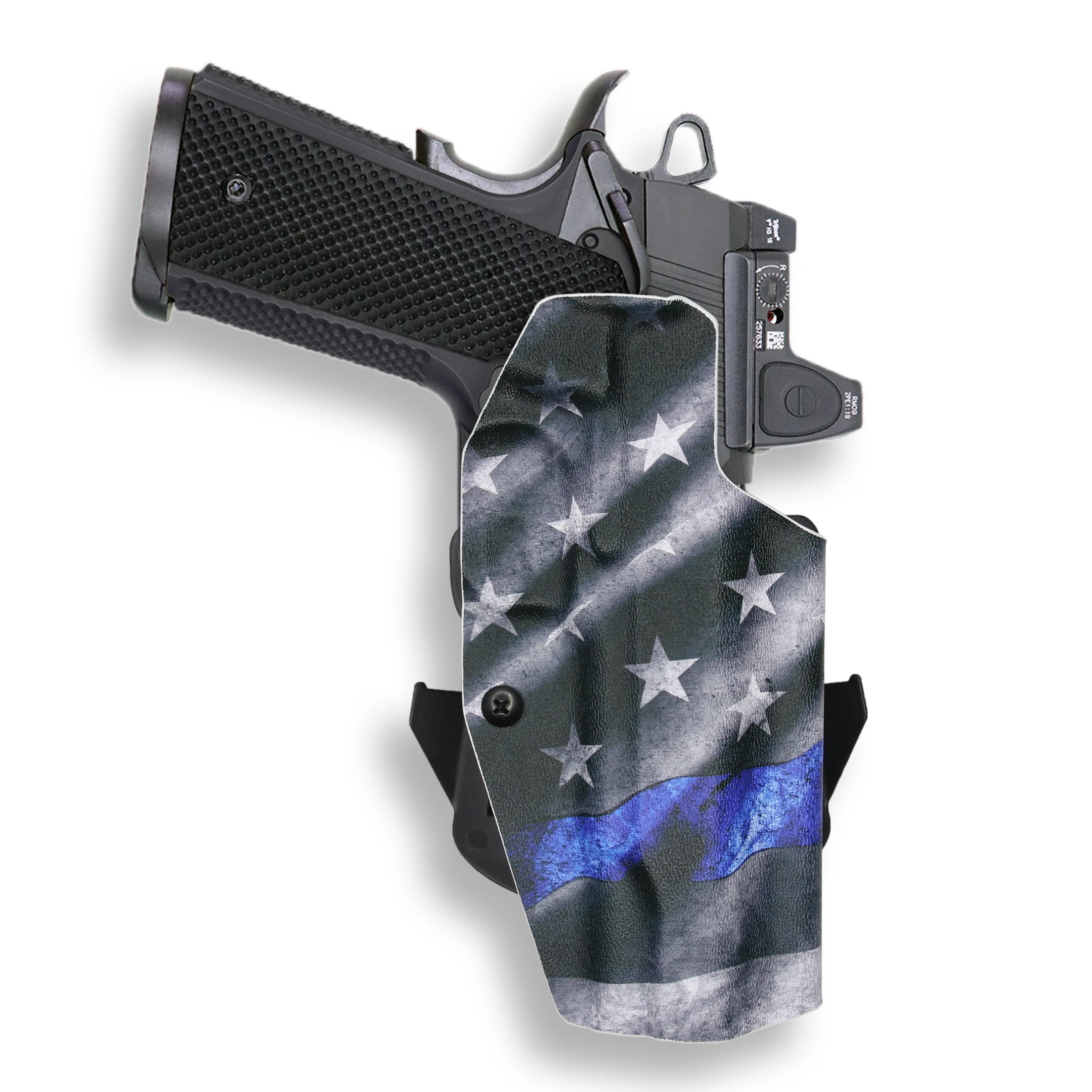 Colt 1911 5" Government 45ACP No Rail Only Red Dot Optic Cut OWB Holster - Image 13
