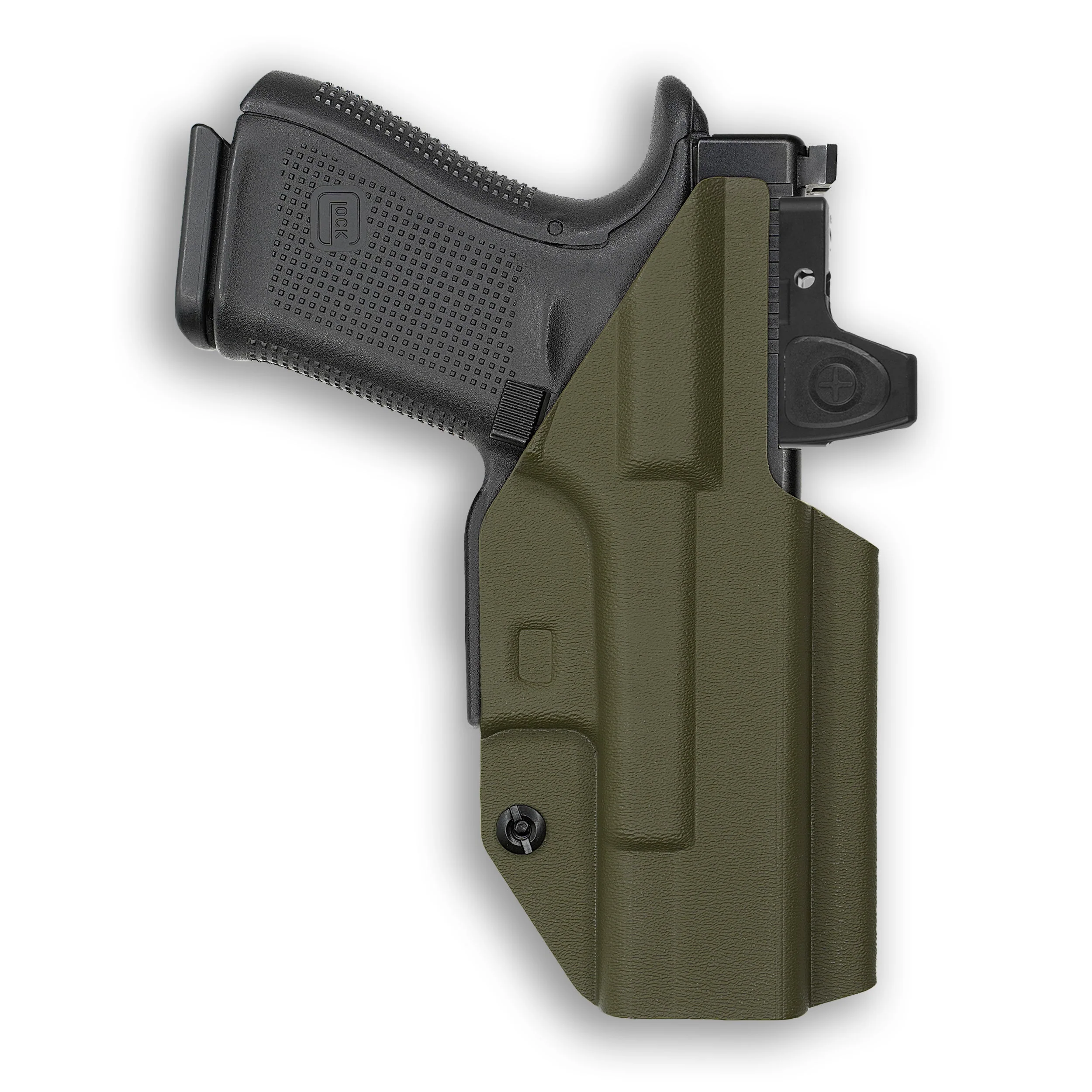 CZ P-10 F with Olight Valkyrie Turbo Light Red Dot Optic Cut IWB Holster - Image 106