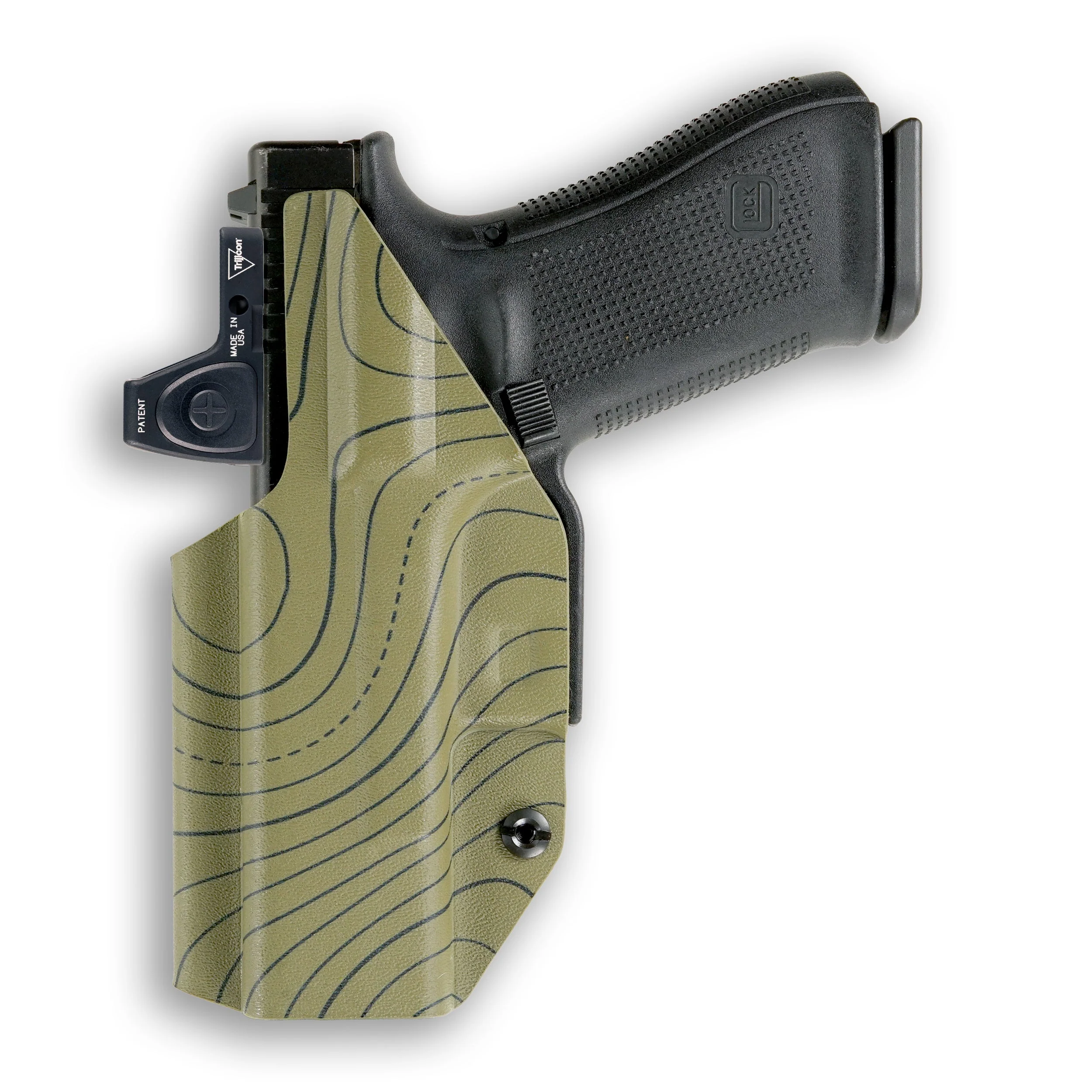 CZ P-10 F with Olight Valkyrie Turbo Light Red Dot Optic Cut IWB Holster - Image 108
