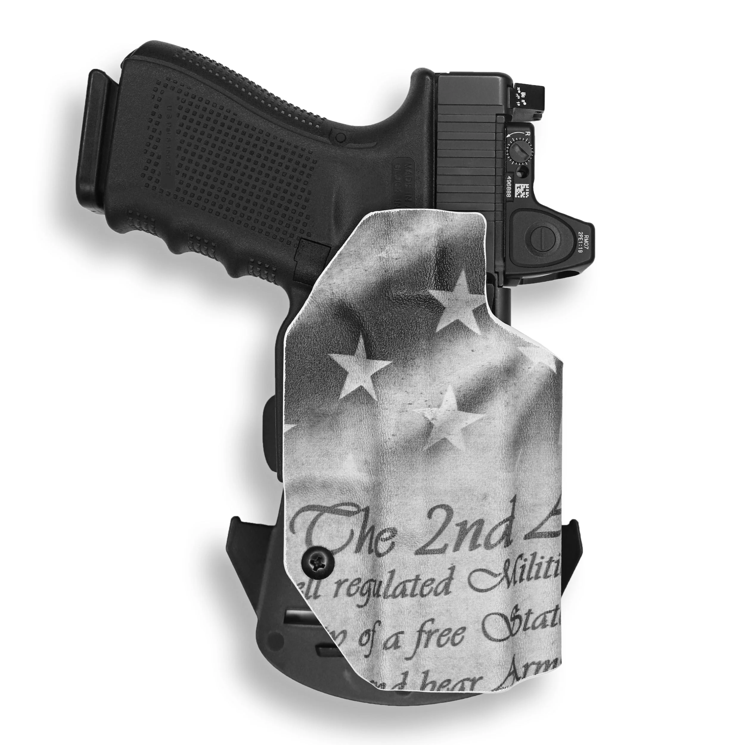 Glock 19X MOS with Olight Baldr S Light Red Dot Optic Cut OWB Holster - Image 33