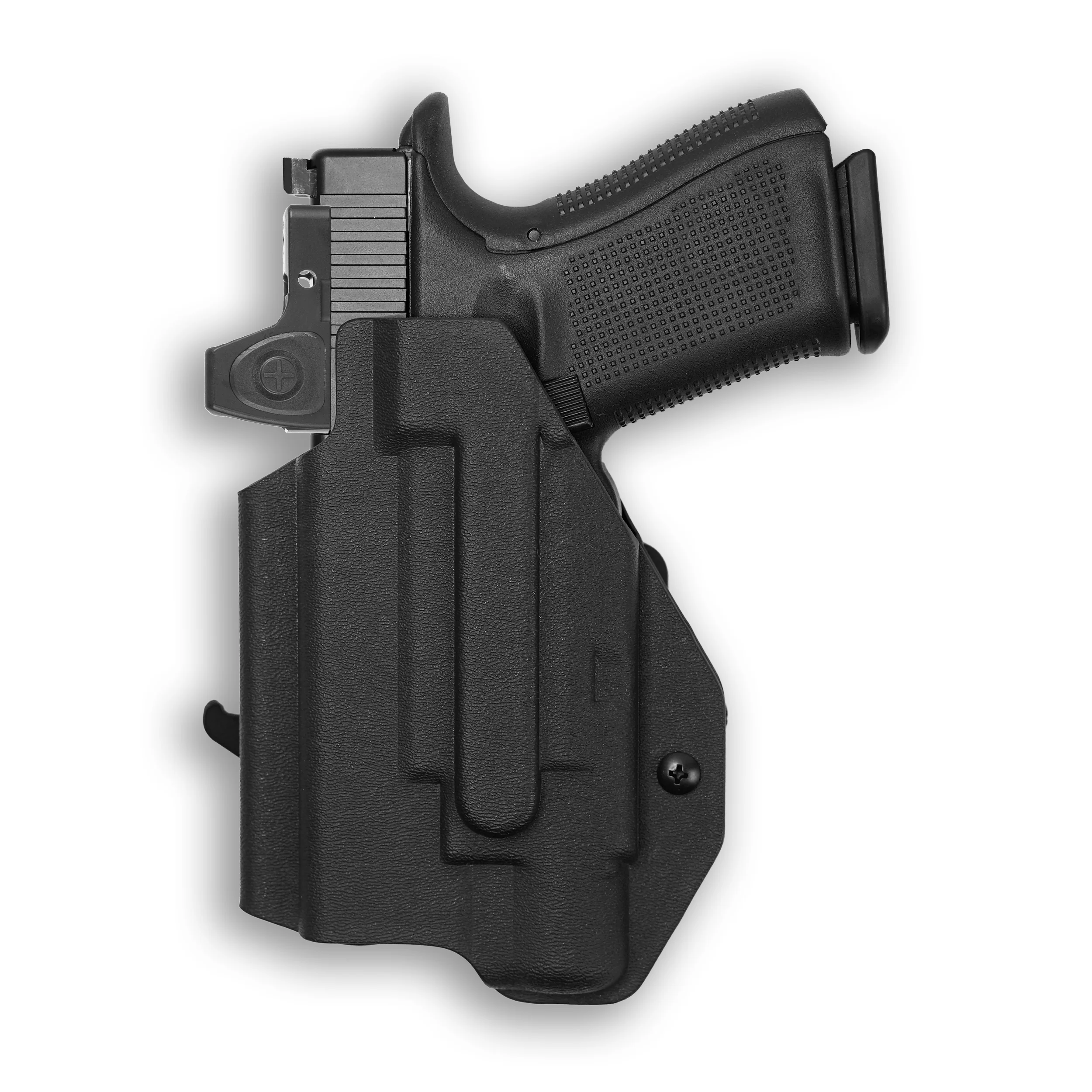 Glock 19 MOS with Streamlight TLR-3 Light Red Dot Optic Cut OWB Holster - Image 3