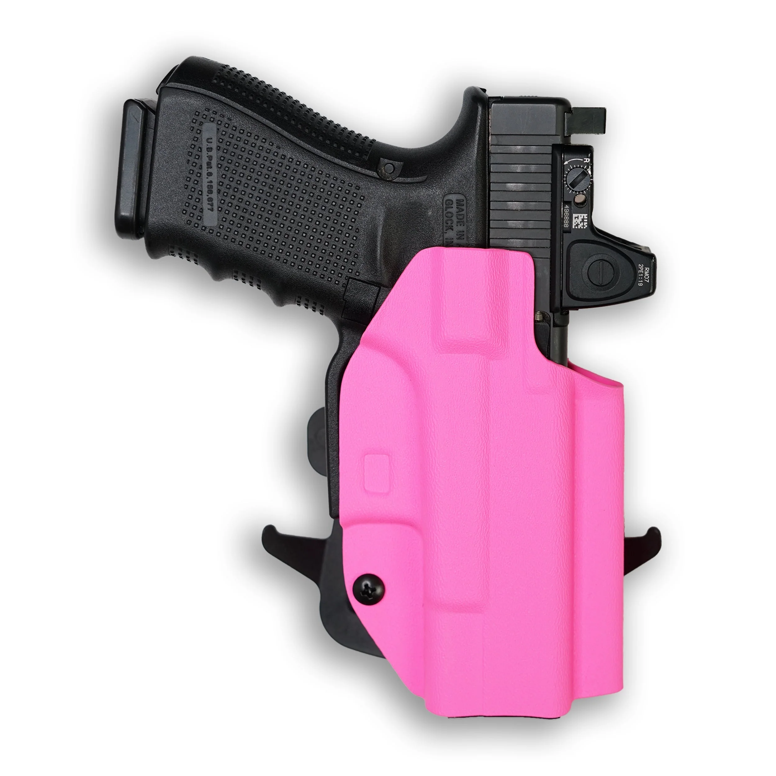 Glock 19 MOS with Streamlight TLR-3 Light Red Dot Optic Cut OWB Holster - Image 45