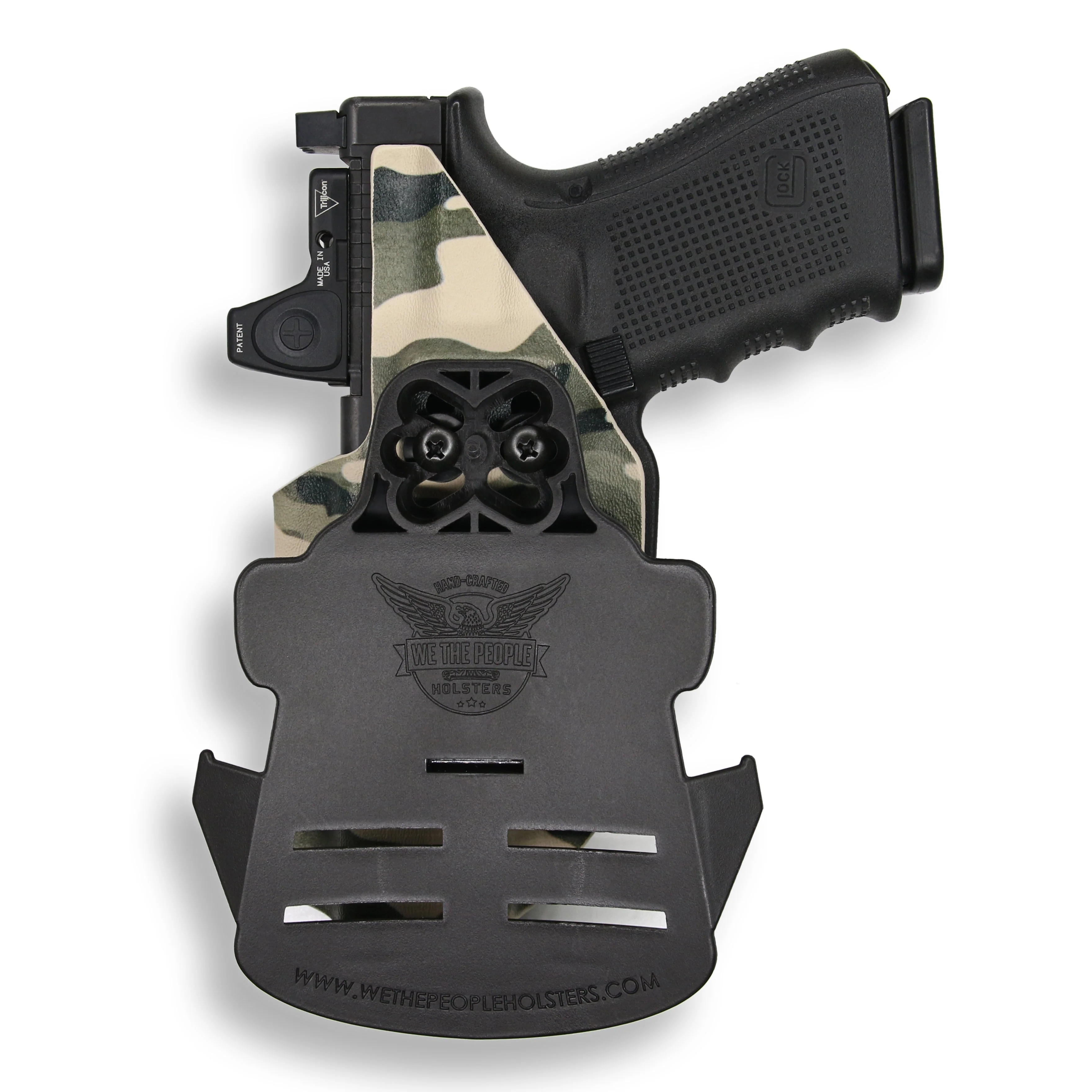 Glock 23 Gen 1-4 MOS with Olight PL-Mini 2 Valkyrie Light Red Dot Optic Cut OWB Holster - Image 25