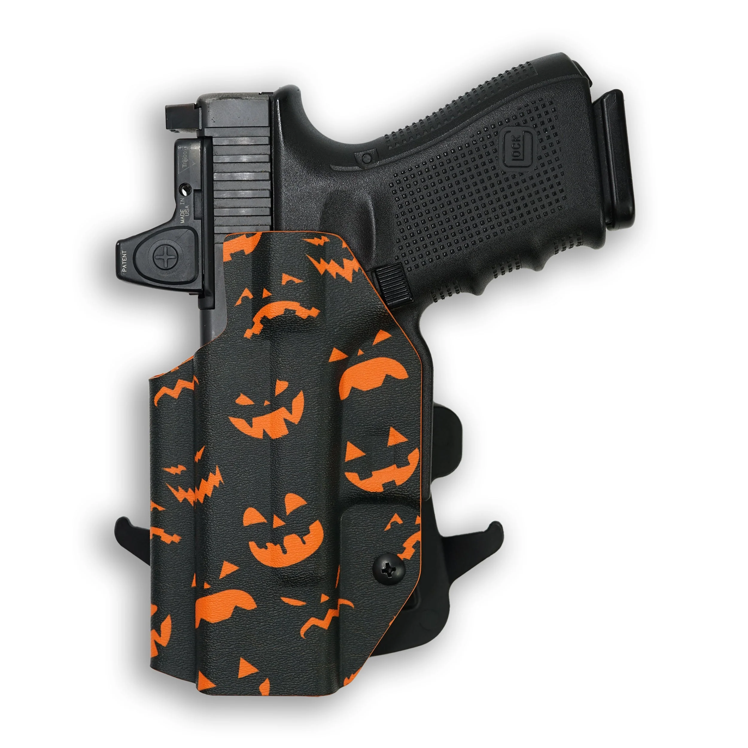 Glock 23 Gen 1-4 MOS with Olight PL-Mini 2 Valkyrie Light Red Dot Optic Cut OWB Holster - Image 85