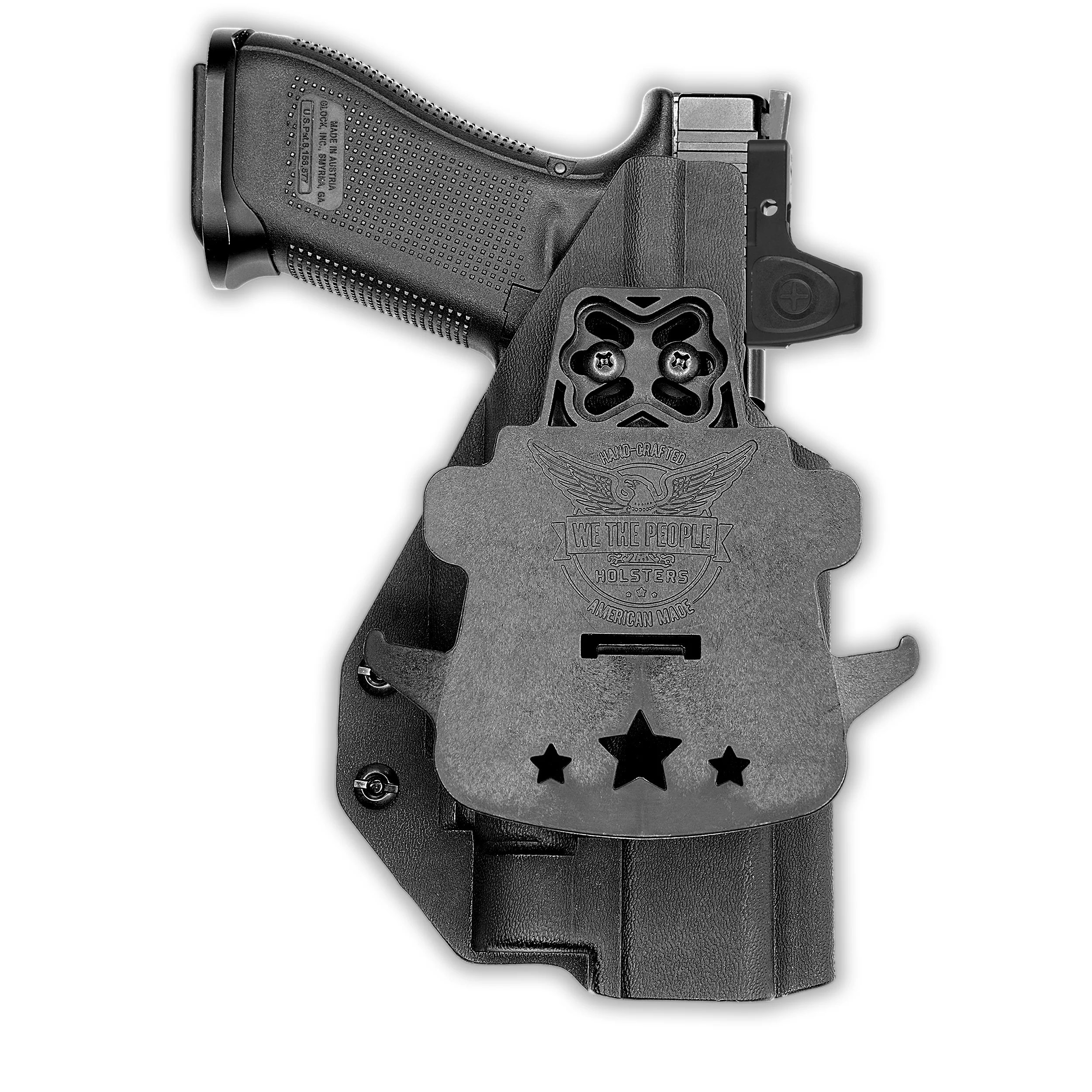 Glock 34 MOS with Olight Baldr Pro Light Red Dot Optic Cut OWB Holster - Image 4