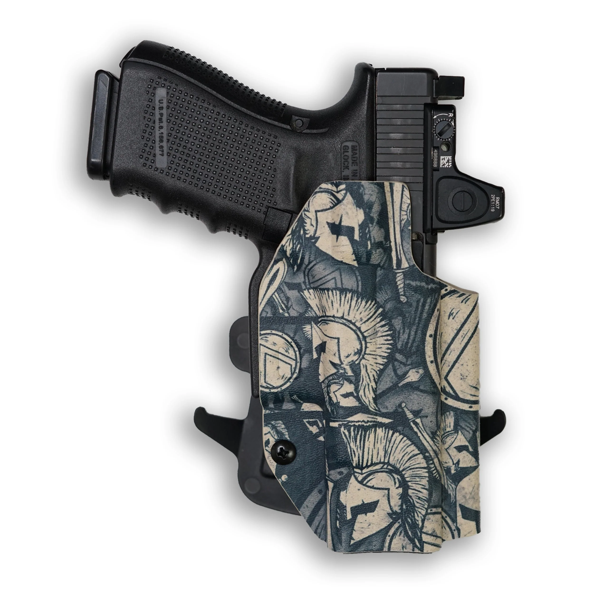 Glock 43 with Streamlight TLR-7 Sub Light Red Dot Optic Cut OWB Holster - Image 38