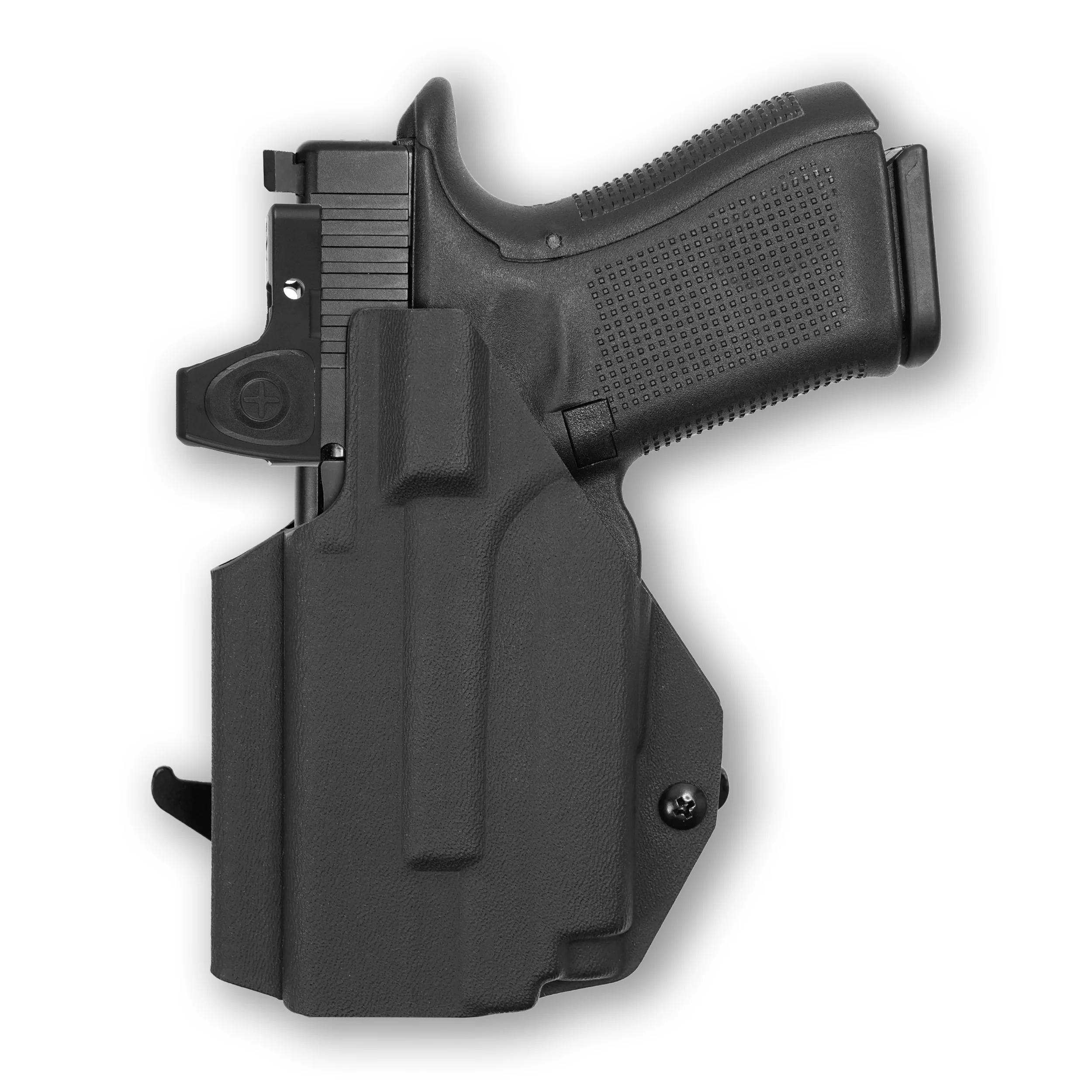 Glock 45 MOS with Olight PL-Mini 2 Valkyrie Light Red Dot Optic Cut OWB Holster - Image 3