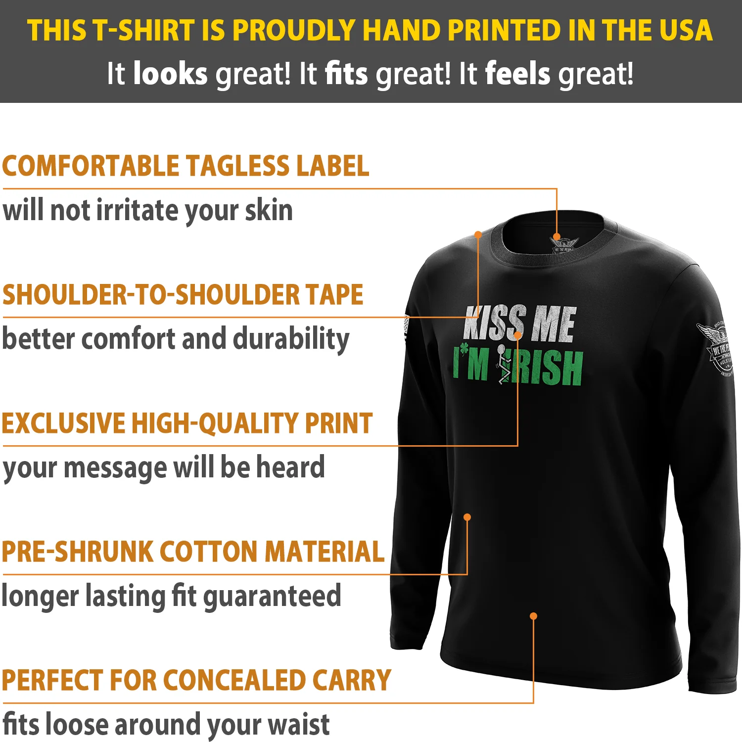 Kiss me, I'm F'n Irish Long Sleeve Shirt - Image 6