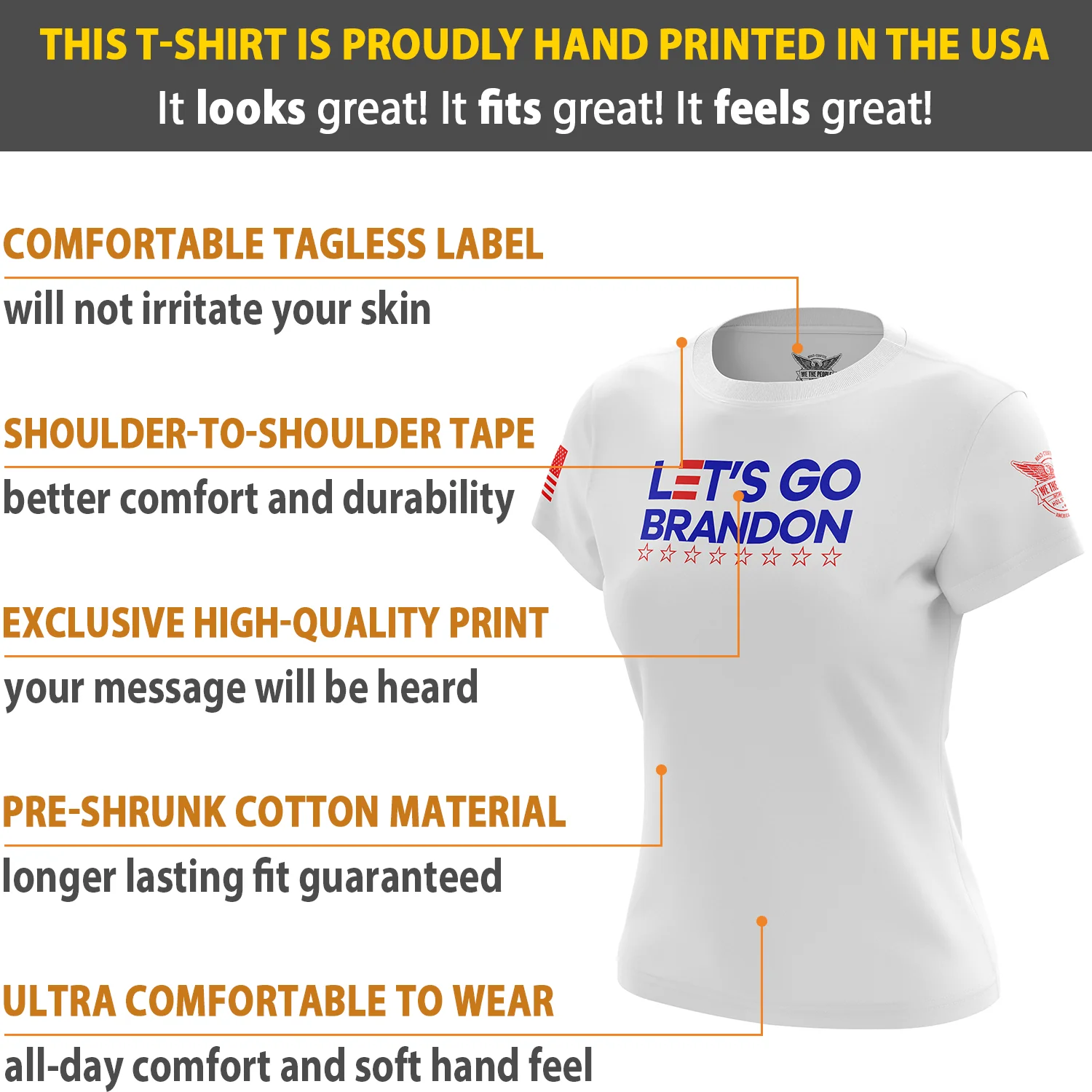 Let's Go Brandon Women's Short Sleeve Shirt - Image 6
