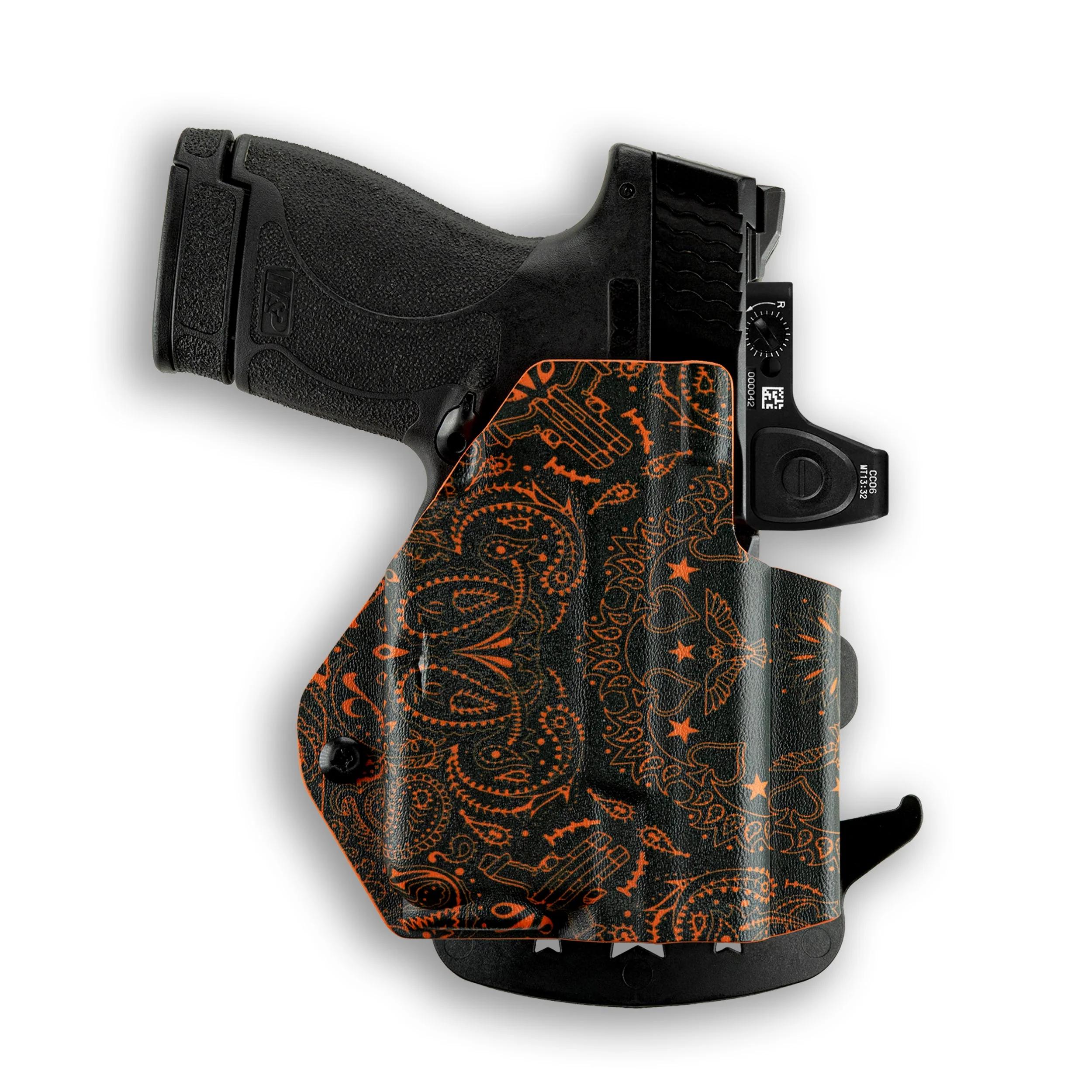 Smith & Wesson M&P Shield X No Thumb Safety with Olight Baldr S Light Red Dot Optic Cut OWB Holster - Image 115