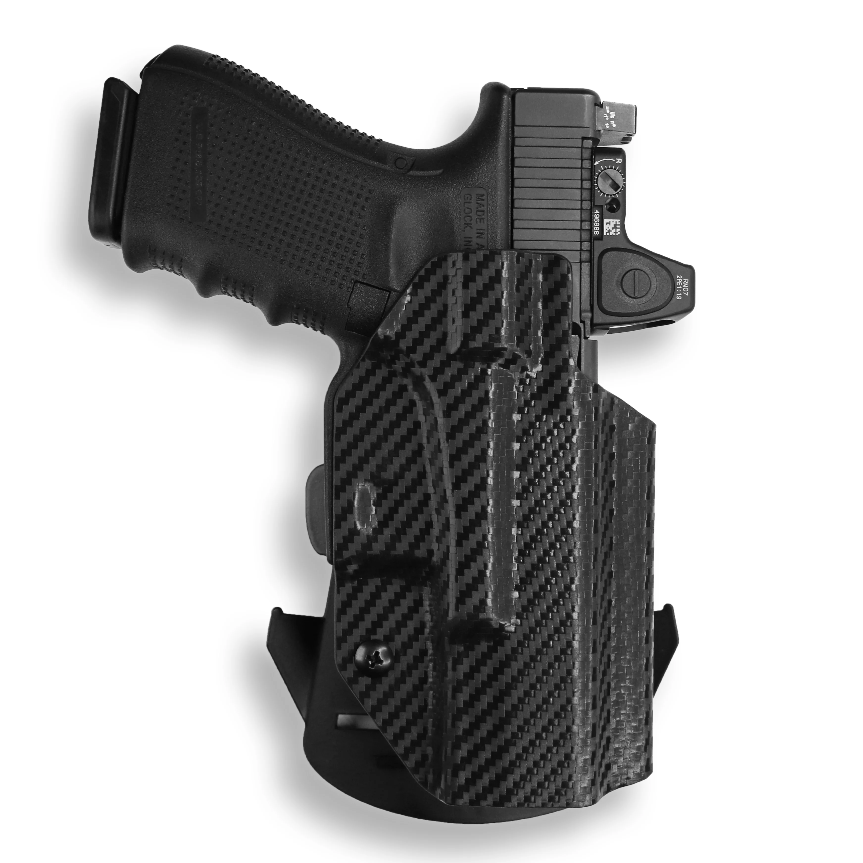CZ P-10 F with Olight Valkyrie Turbo Light Red Dot Optic Cut OWB Holster - Image 5