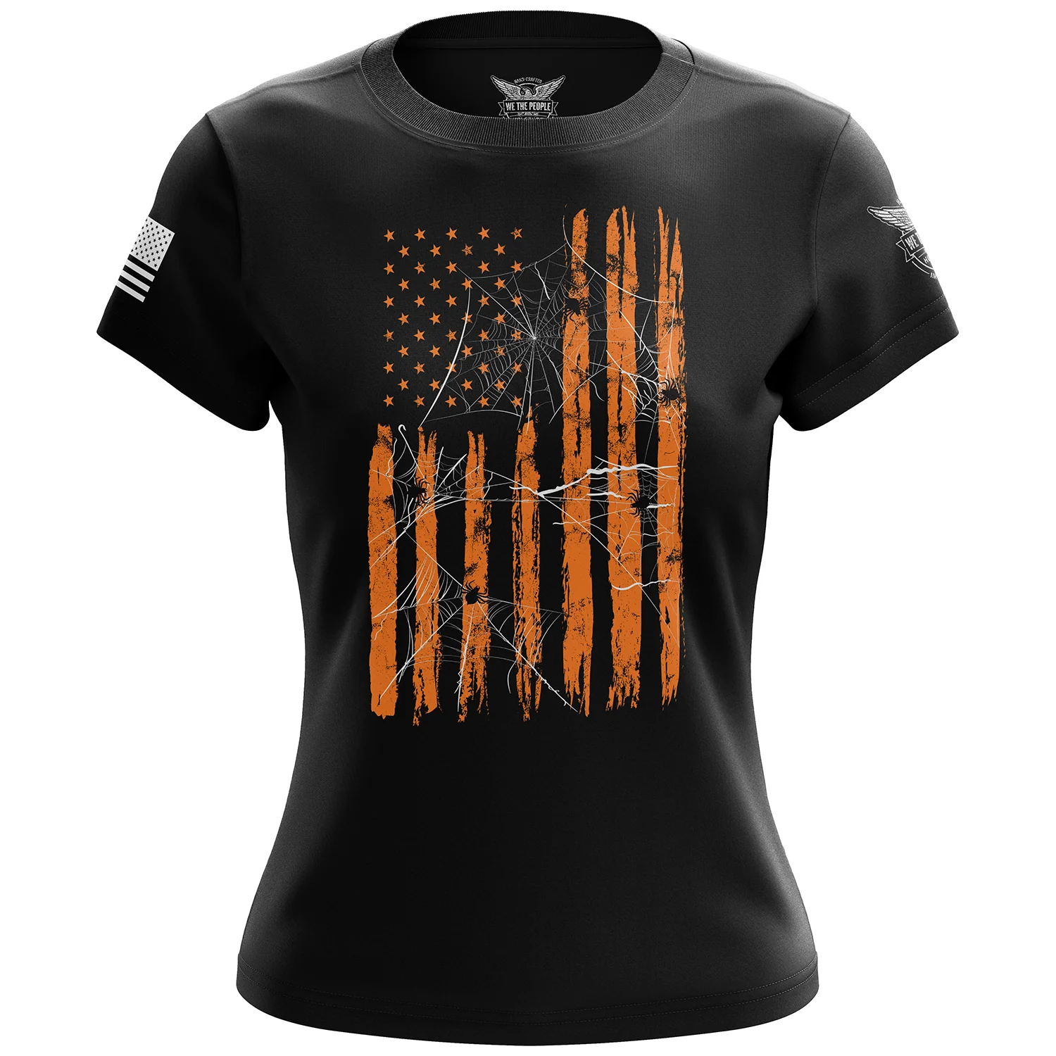 Spooky US Flag Women's Short Sleeve Shirt
