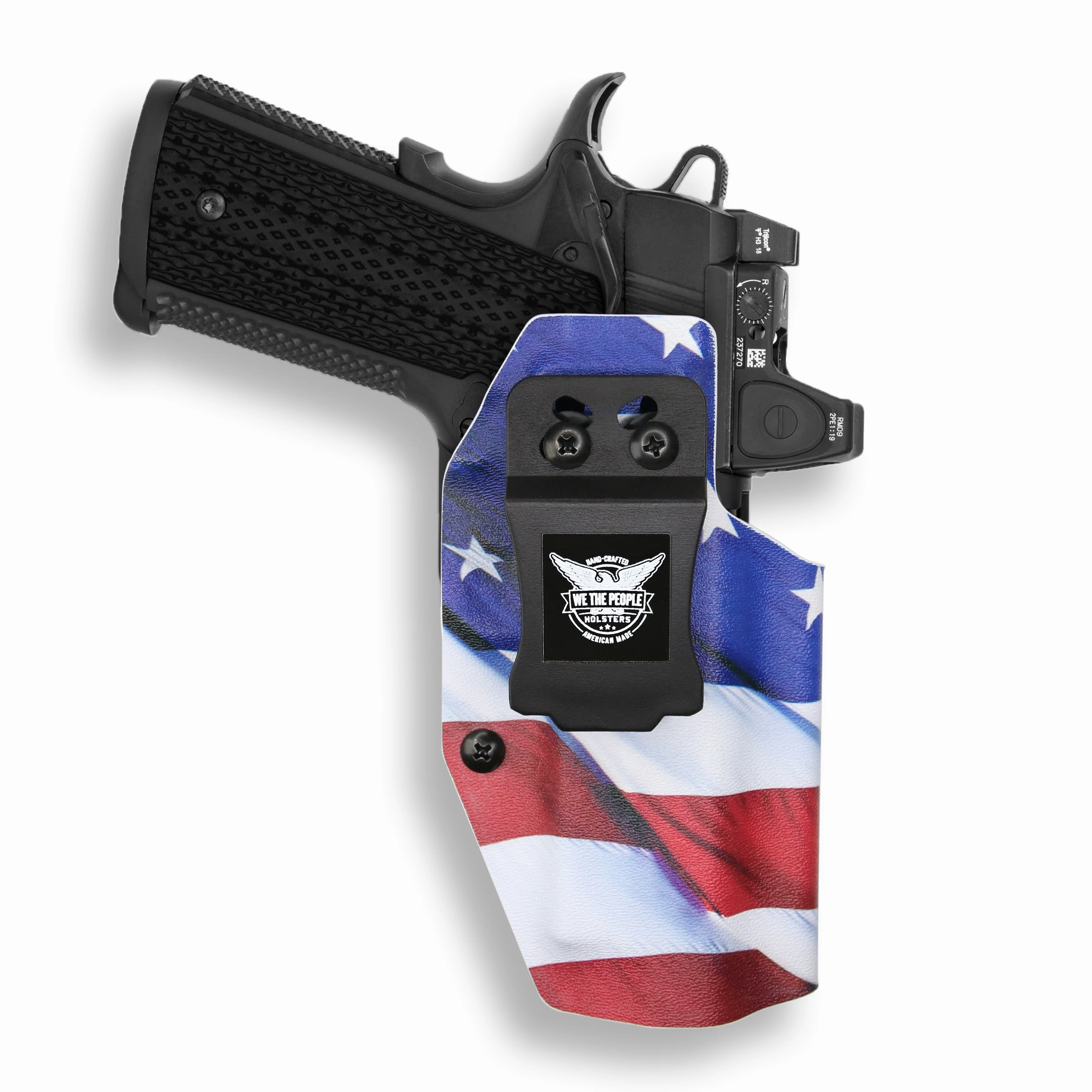 Springfield 1911 4" 45ACP Rail Only Red Dot Optic Cut IWB Holster - Image 9
