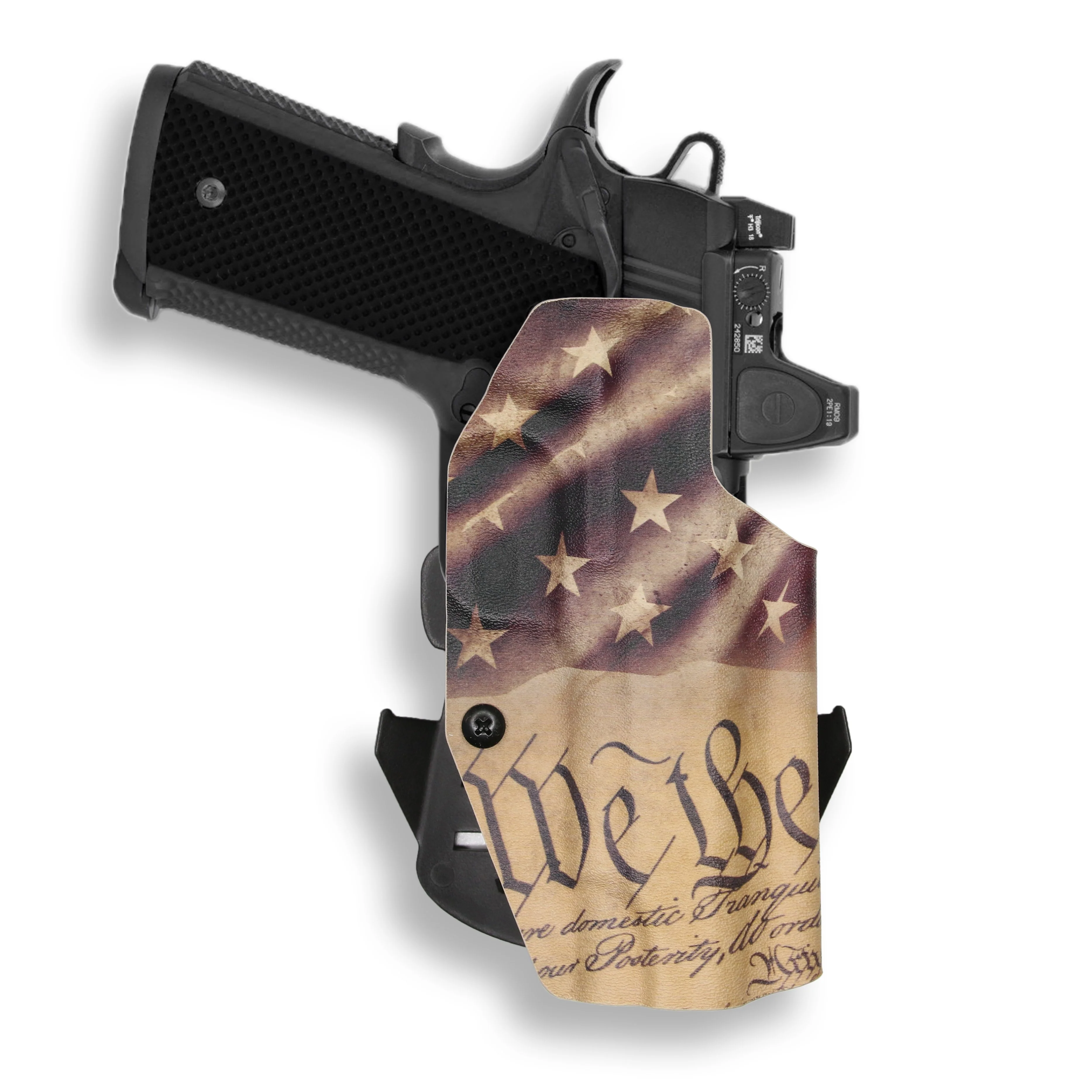 Springfield 1911 4" 45ACP Rail Only Red Dot Optic Cut OWB Holster - Image 11