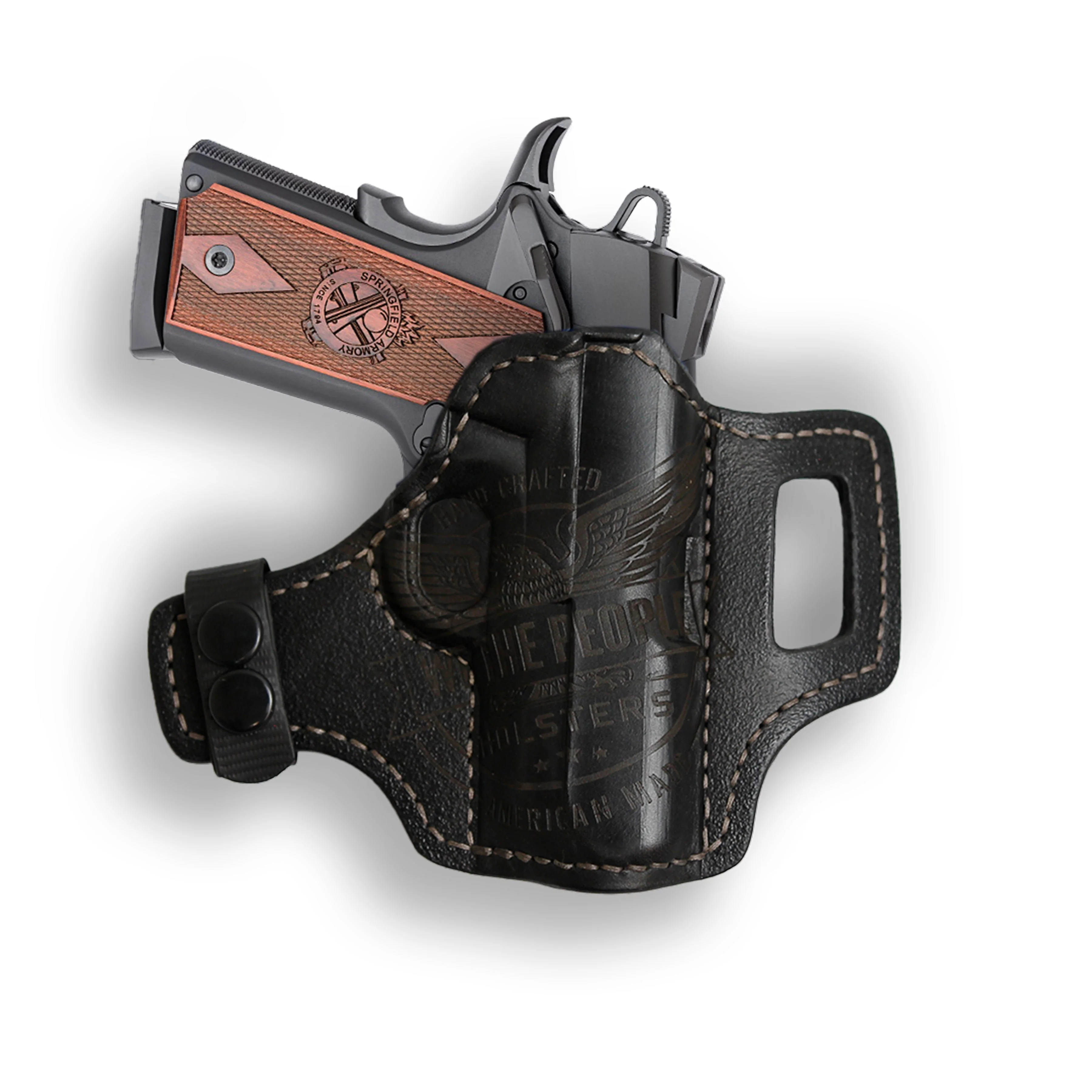 Springfield 1911 4" With Rail Only Independence Leather OWB Holster - Image 4