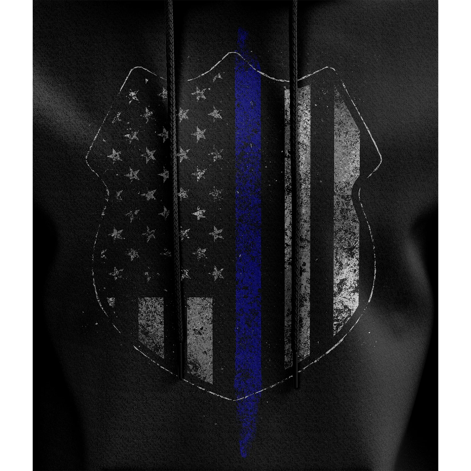 Thin Blue Line Flag Hoodie - Image 3