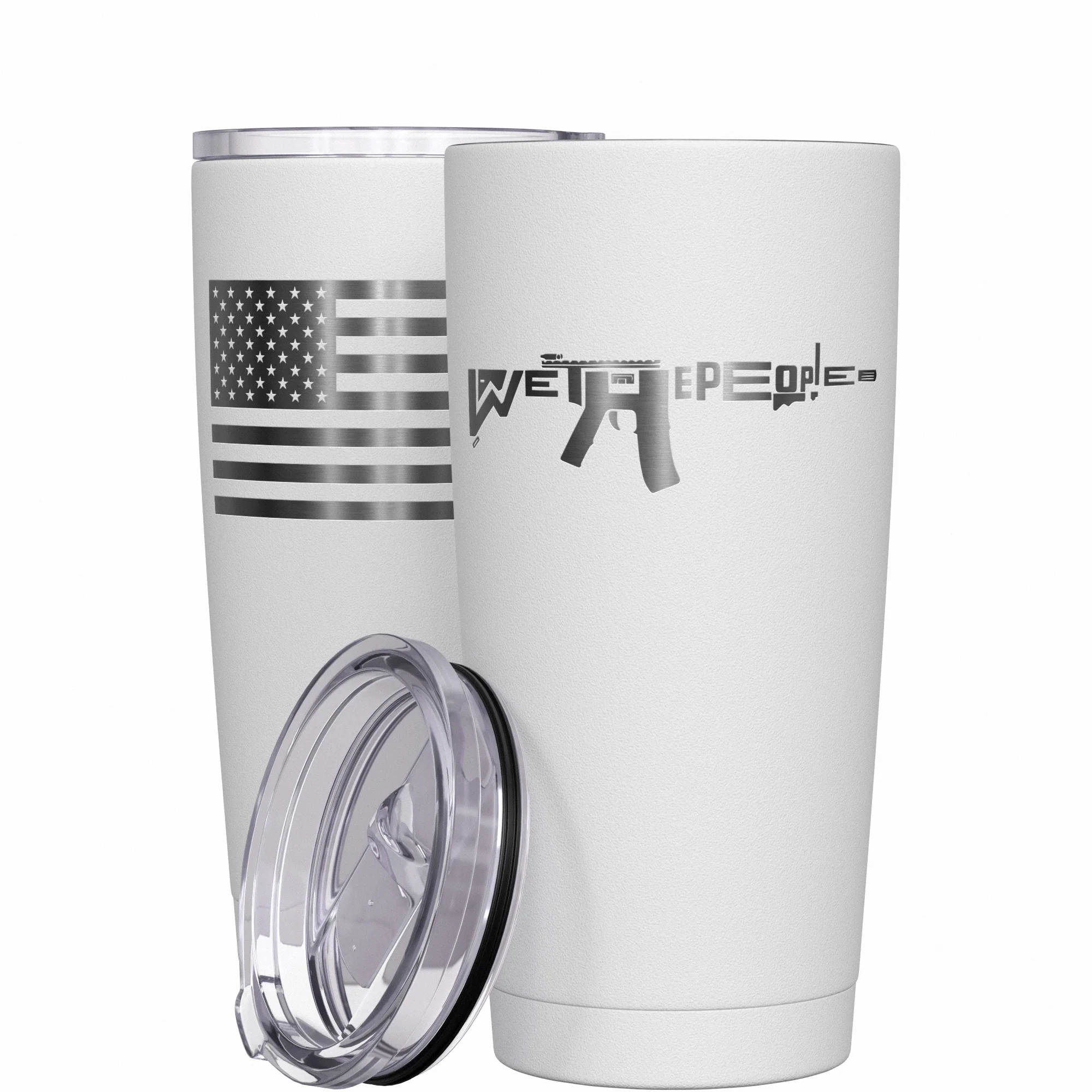 We The People AR-15 + American Flag Stainless Steel Tumbler - Image 12